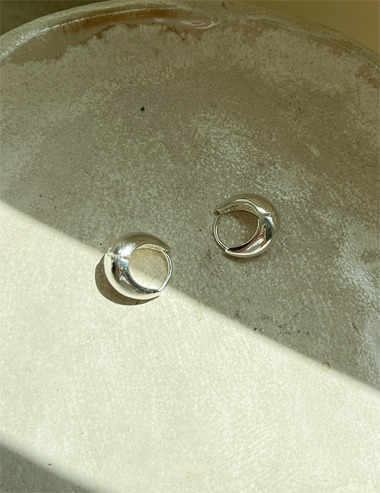 oval earring(silver 92.5)